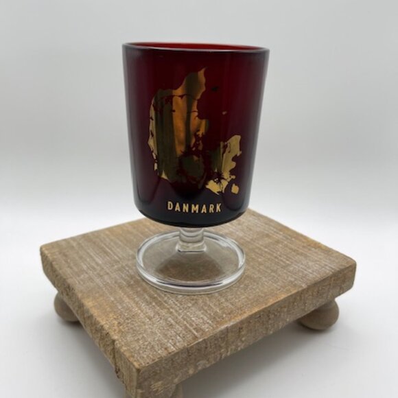 Destinations Collectibles Denmark Ruby Glass Stemmed Cup‎ and Blown Glass Vase - Picture 13 of 16